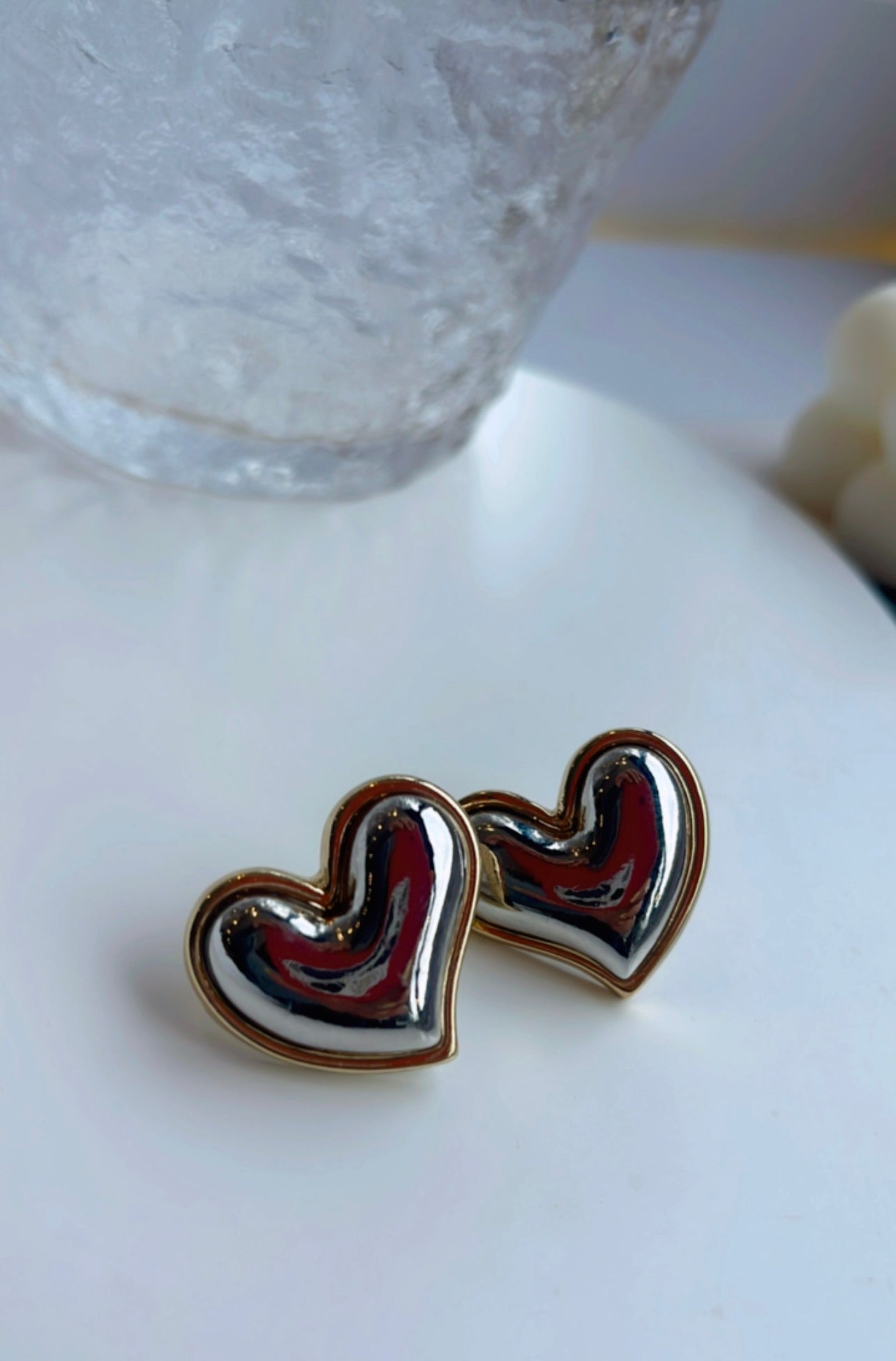 Brinco cuore dual