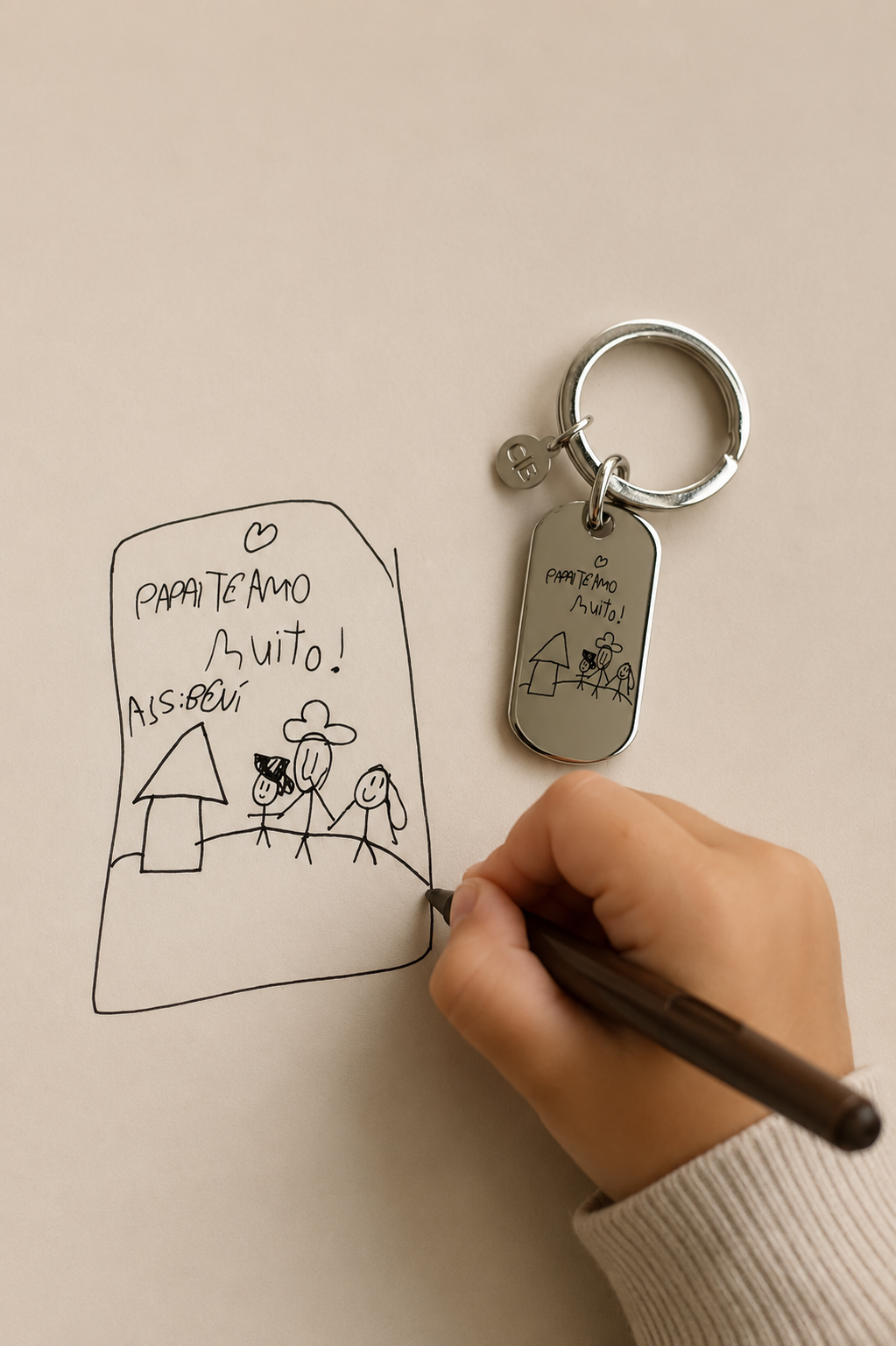Chaveiro guarde o tempo personalizável