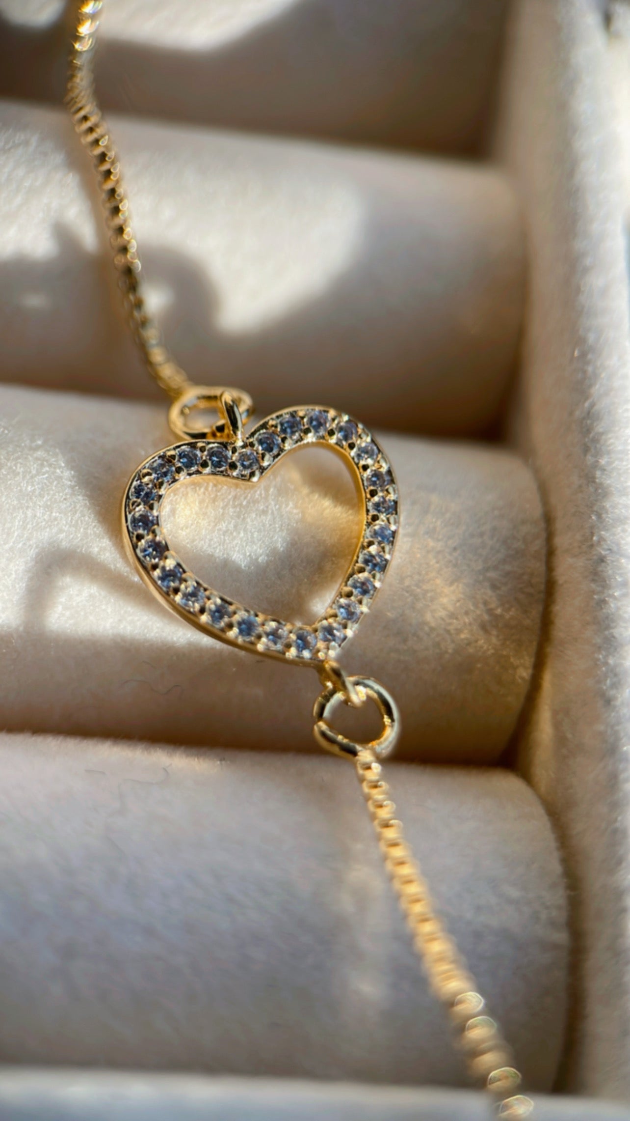Pulseira glam coração