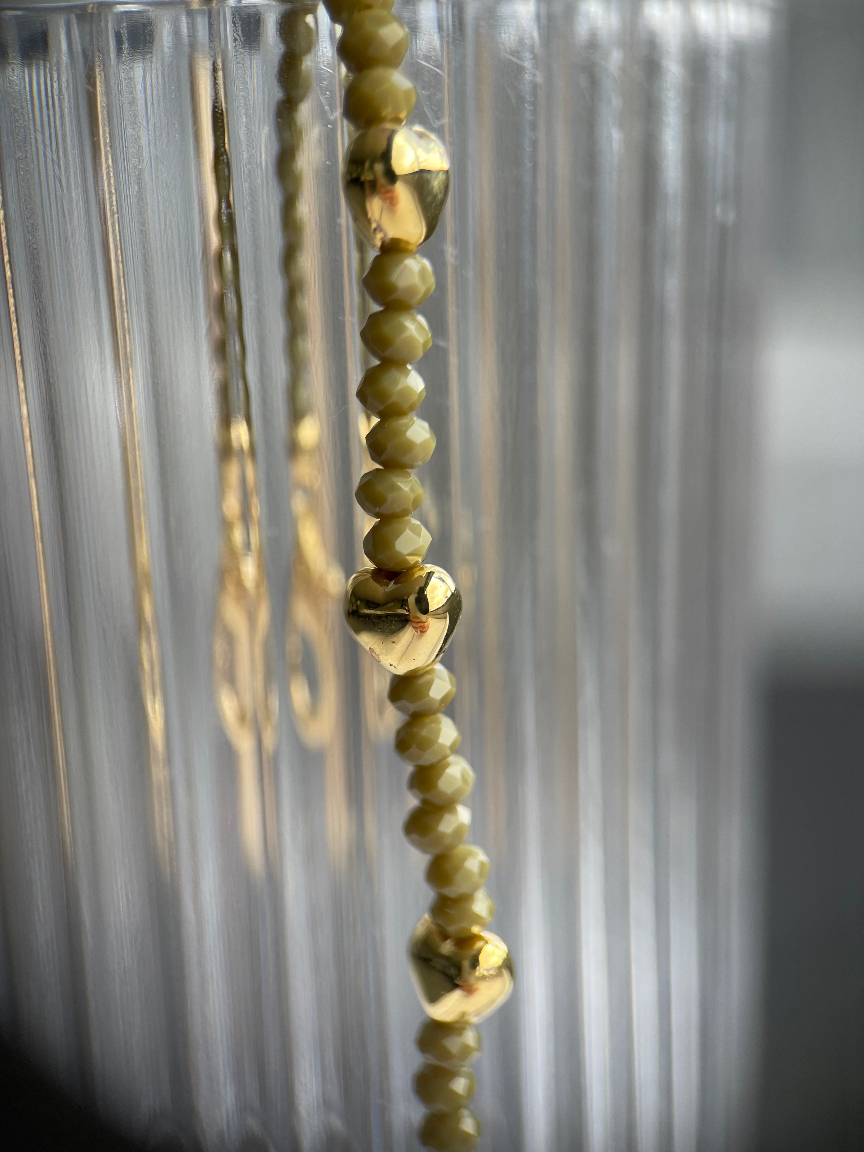 Pulseira cuore cristal verde