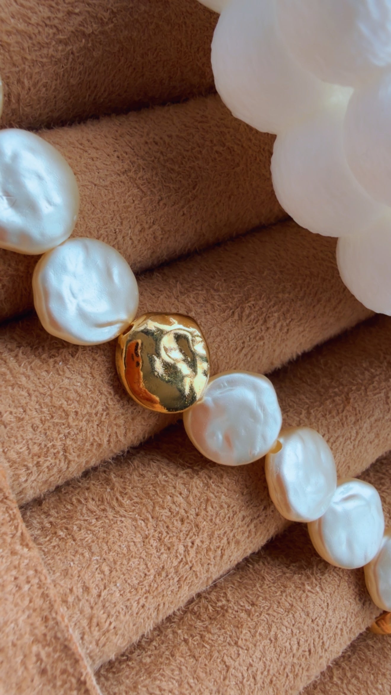 Pulseira pastilha pérola new