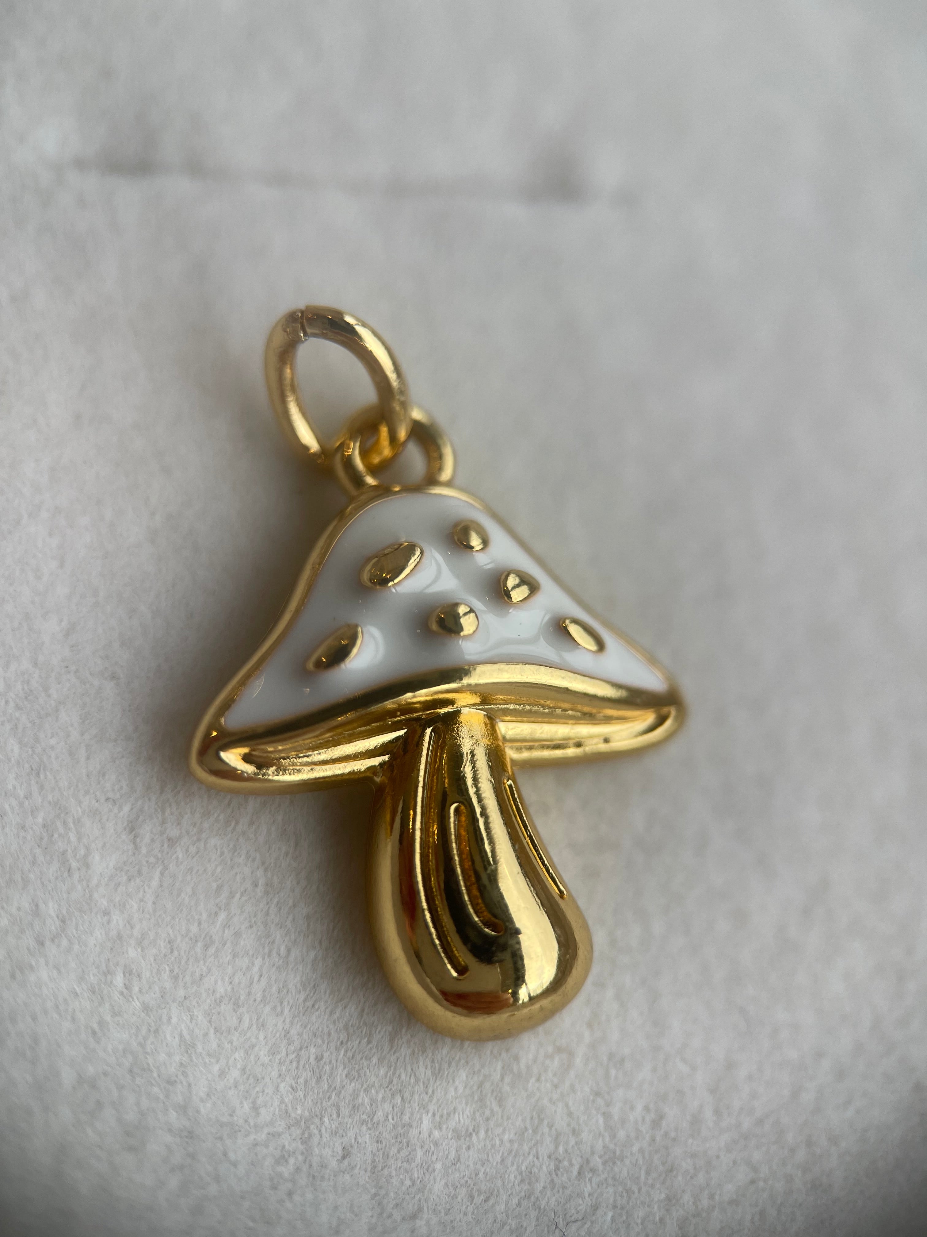 Pingente cogumelo branco