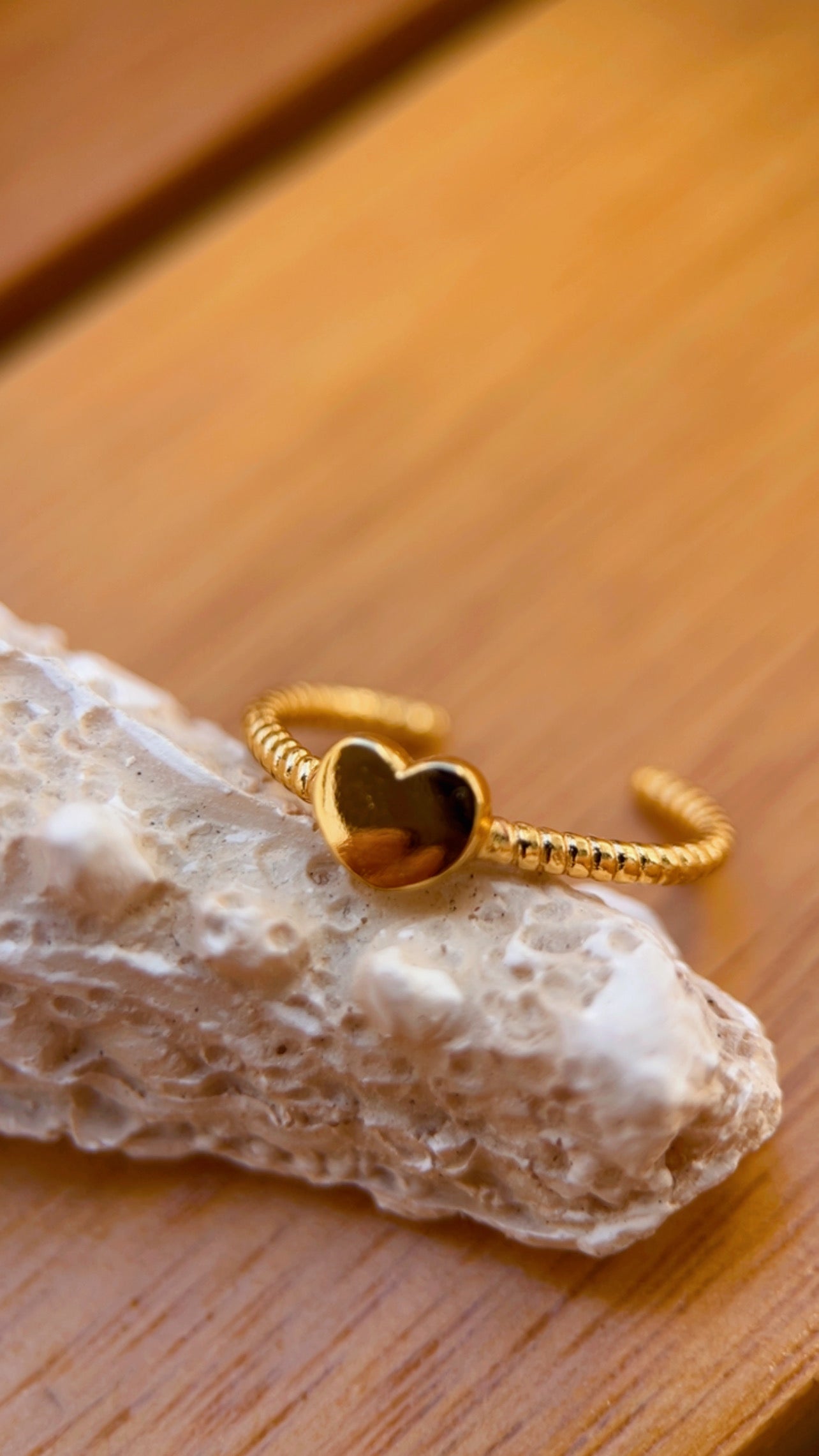 Anel pé coração una