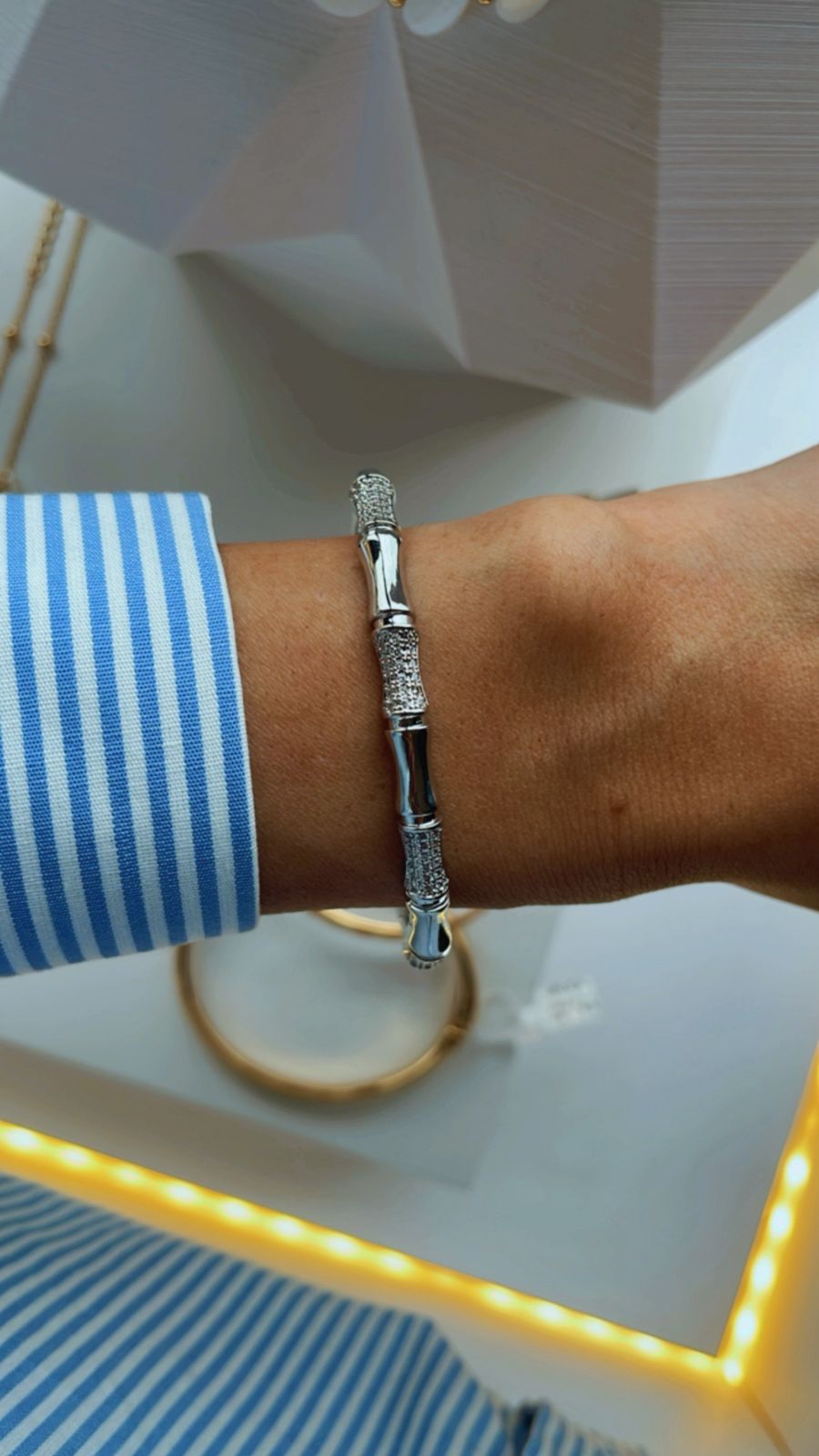 Pulseira bracelete Lya ródio