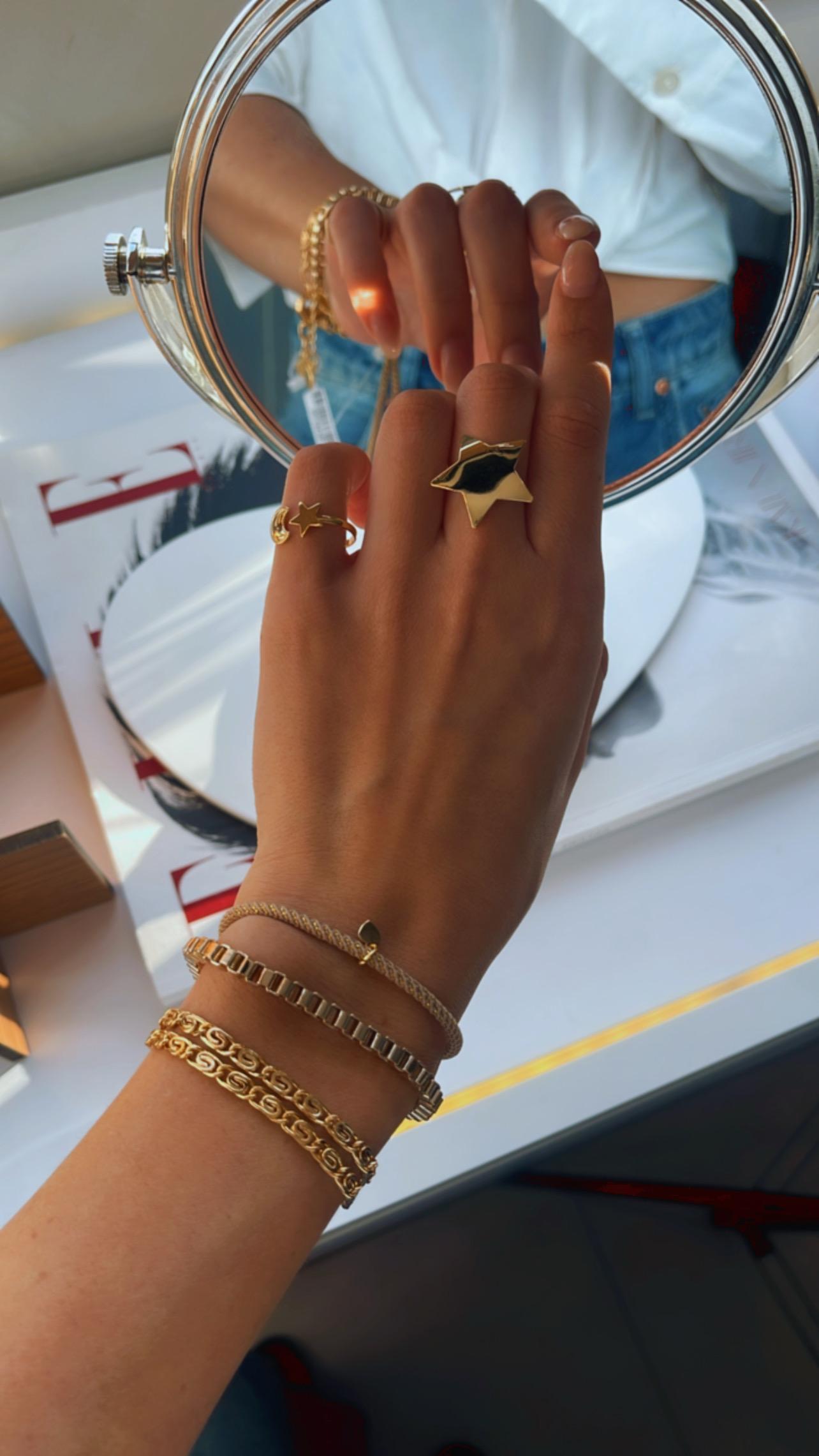 Pulseira elo quadrado