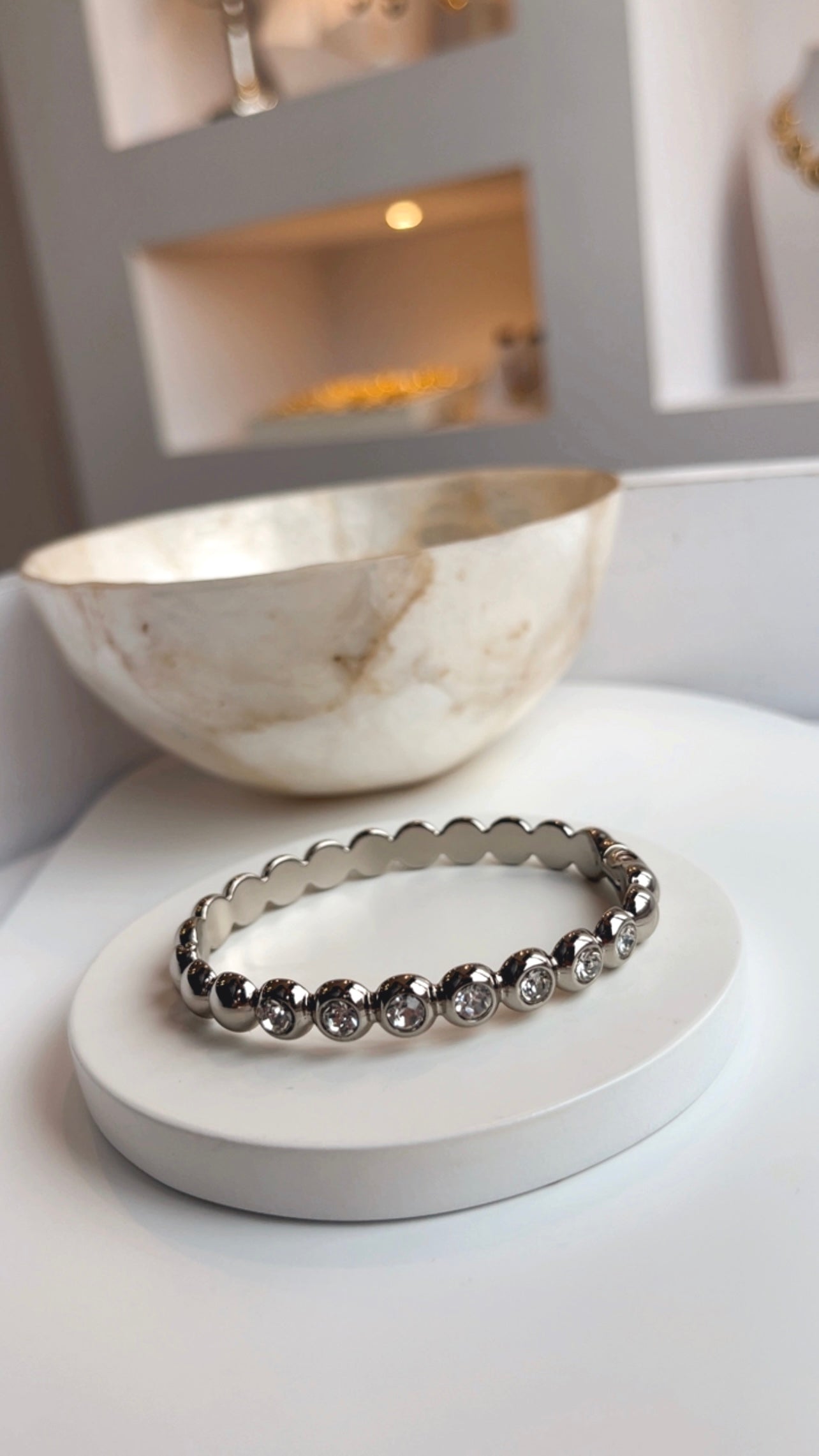 Pulseira bracelete sete pontos níquel